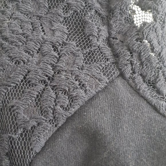 Abercrombie & Fitch Navy Stretch V Neck Lace Dress Size XS A&F - Picture 3 of 6